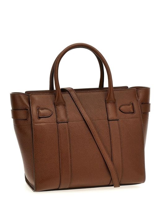Mulberry Brown Bovine Leather Tote Bag