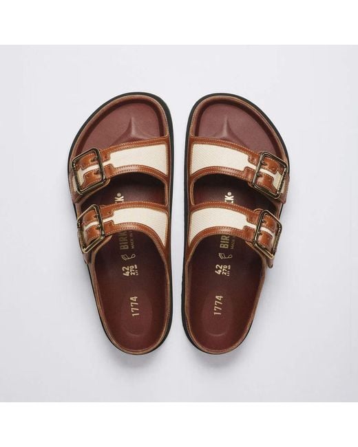 Birkenstock Brown Arizona Bold Canvas 1774 Cinnamon (Regular) Sandal for men