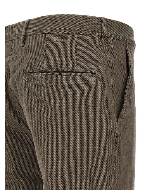 Incotex Gray Micro Check Pants for men