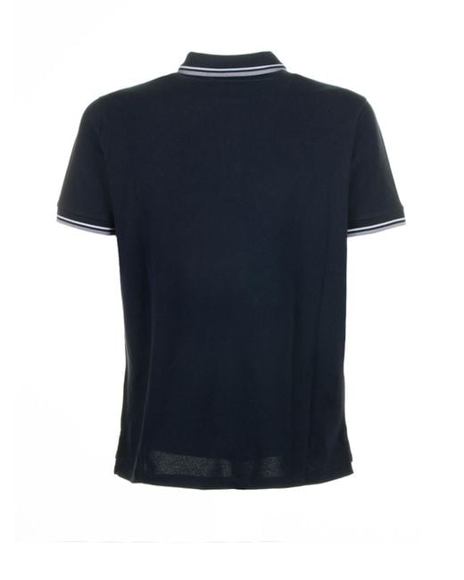 Peuterey Blue Polo Shirt With Contrasting Logo for men