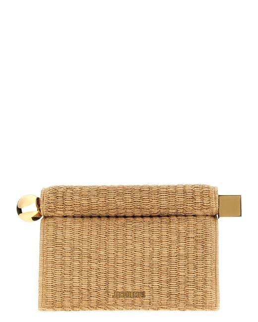 Jacquemus Natural 'La Pochette Rond Carré' Clutch