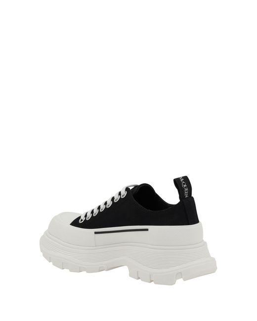 McQueen Black Sneakers Tread Slick- Upper Cotton Trainers