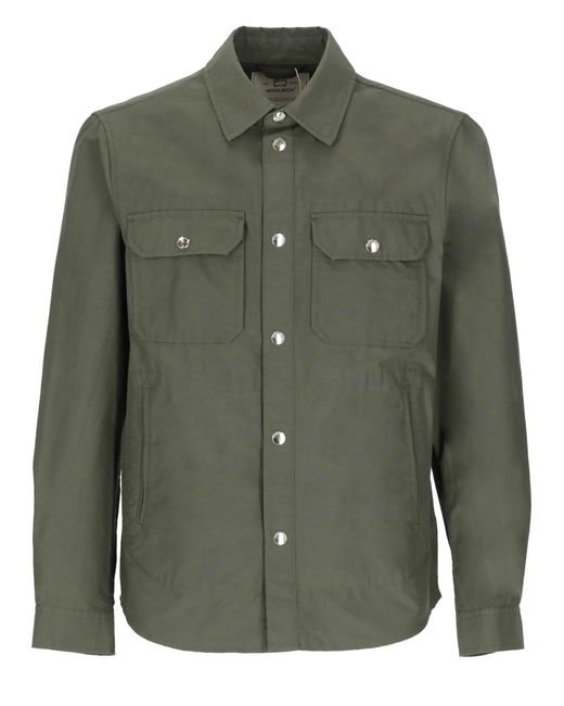 Woolrich Cotton Cruiser Overshirt in Green for Men - Lyst