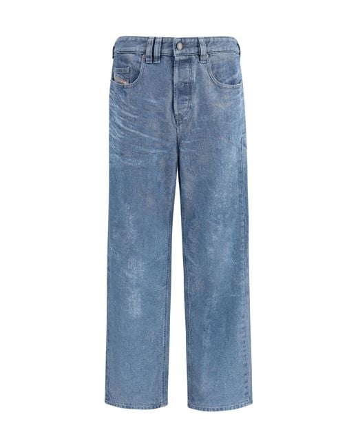 DIESEL Blue 2001 D-Macro-Fsi1 Jeans Cotton; Polyester for men
