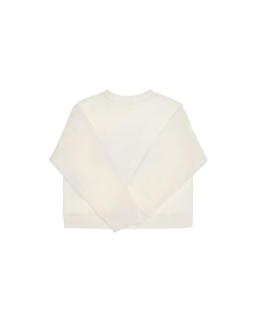 Gucci White Cotton Printed Sweatshirt For Boy Sweatshirts