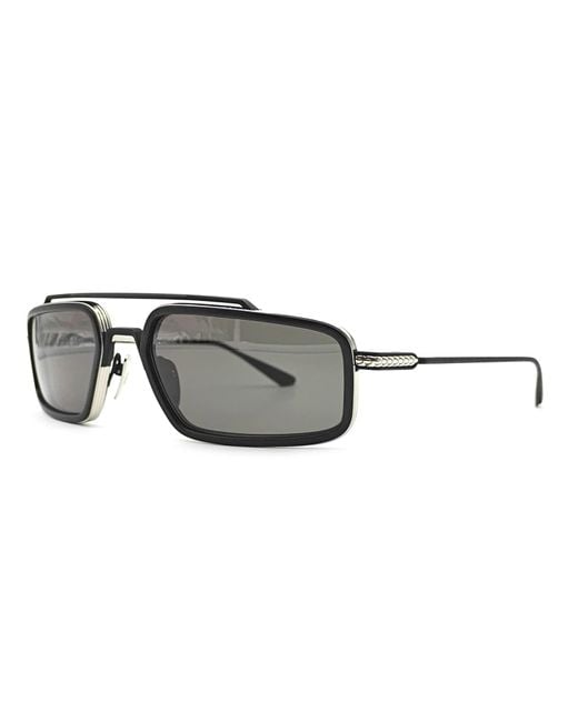 Chrome Hearts Eader - Brushed Silver / Matte Black Sunglasses for Men ...
