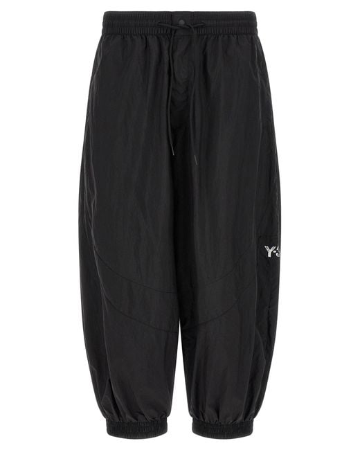 Y-3 Black Rough-Edged Joggers for men