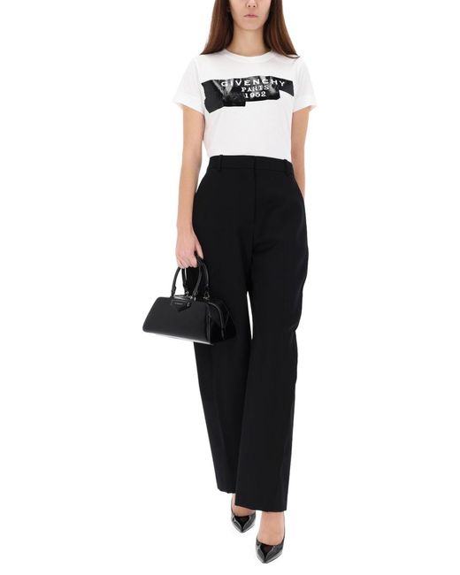 Givenchy White T-Shirt With Tape Detail Cotton T-Shirts
