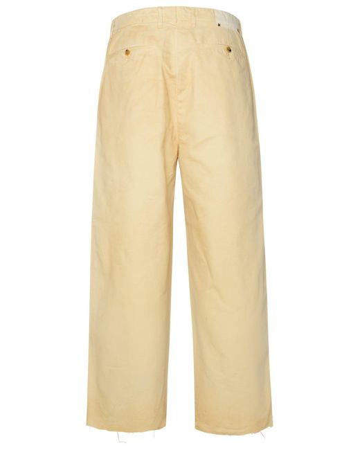Golden Goose Deluxe Brand Natural Cotton Trousers for men