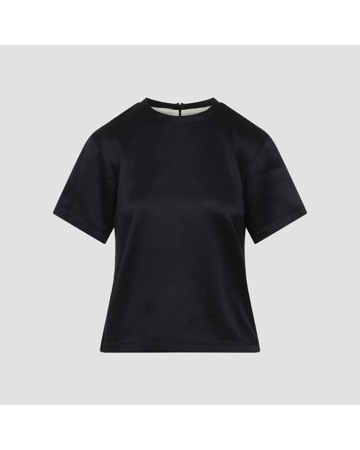 Phoebe Philo Black Silk Graphic Tee