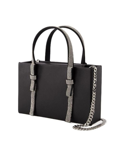 Kara Black Bow Midi Bag