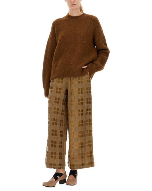 Uma Wang Brown Wool Blend Sweater Alpaca Jumpers