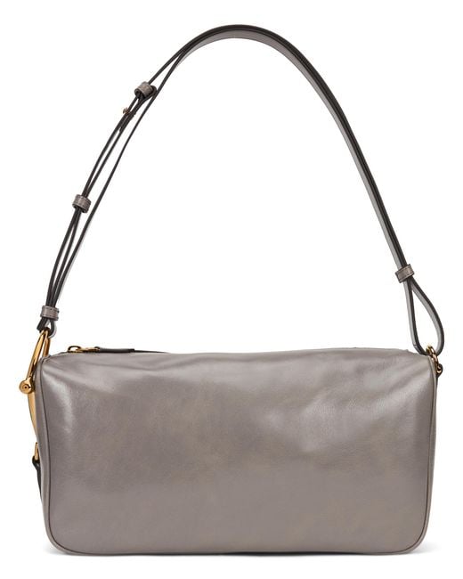Gucci Metallic Shoulder Bag Smooth Leather Calf Skin Handbags