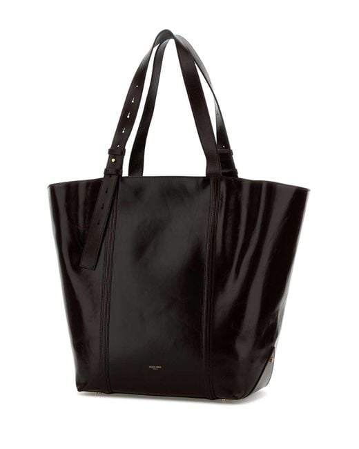 Golden Goose Deluxe Brand Black Dark Leather 24.7 Shopping Bag