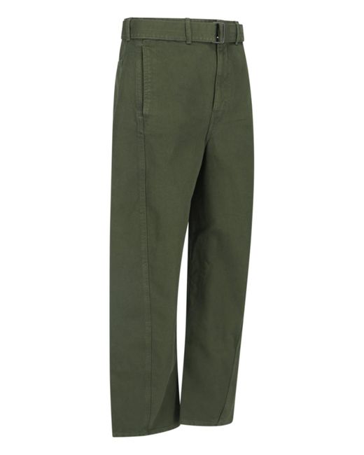 Lemaire twisted Belted Pants in Green for Men