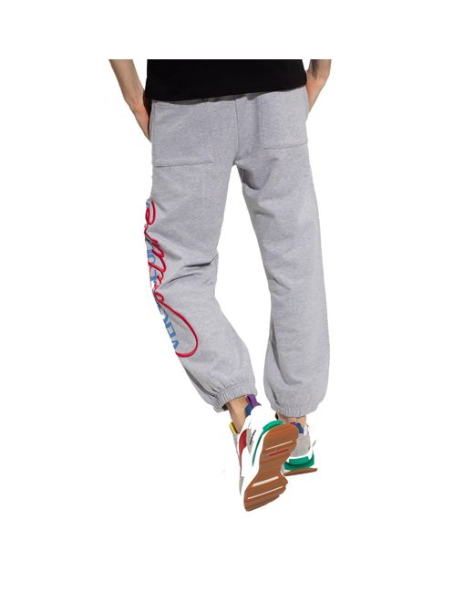 Versace Gray Logo Track Pants for men