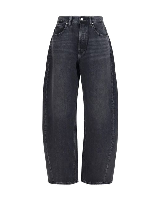 Alexander Wang Blue Crystal Balloon Jeans Cotton