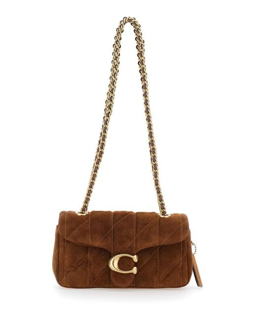 COACH Brown Shoulder Bag Tabby 20 Leather And Technical Fabric