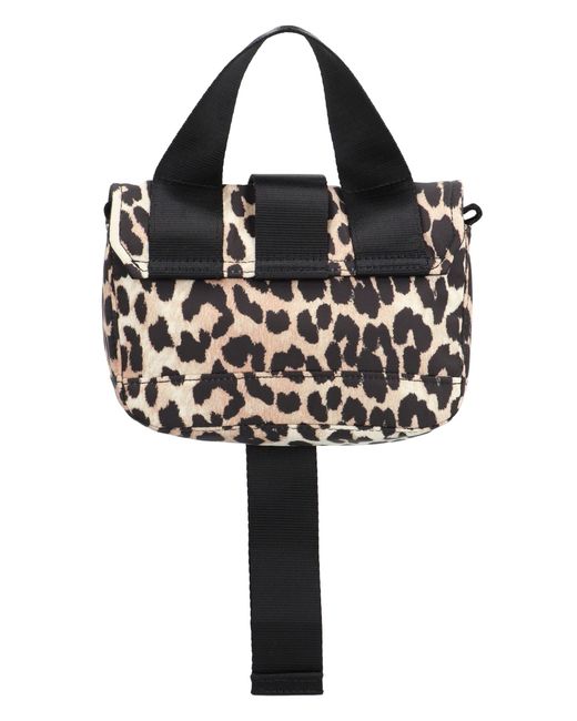 Ganni Leopard Tech Mini Crossbody Bag in Black | Lyst