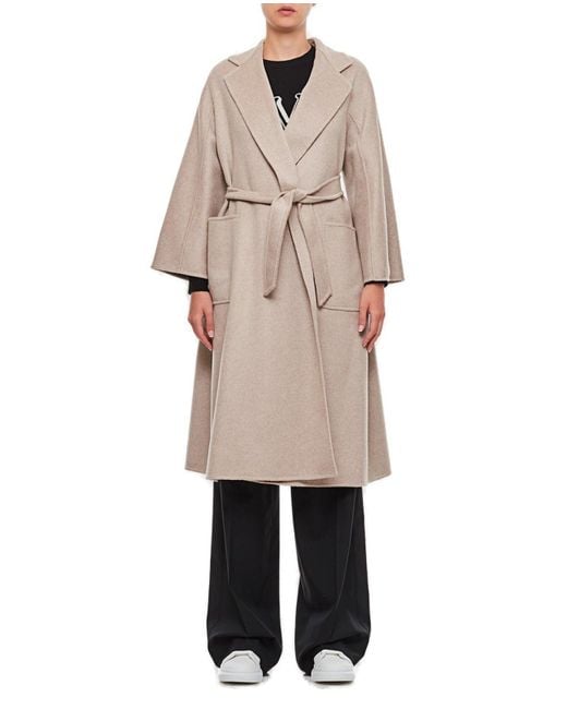 Max Mara Natural Ludmilla Cashmere Long Coat