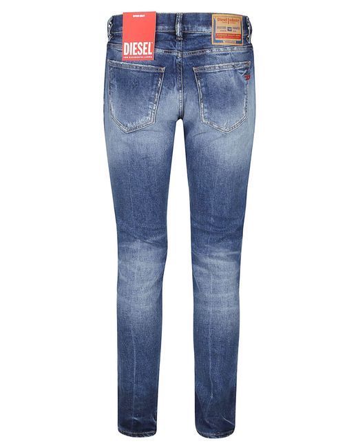 DIESEL Blue Cotton Lyocell Denim Jeans for men