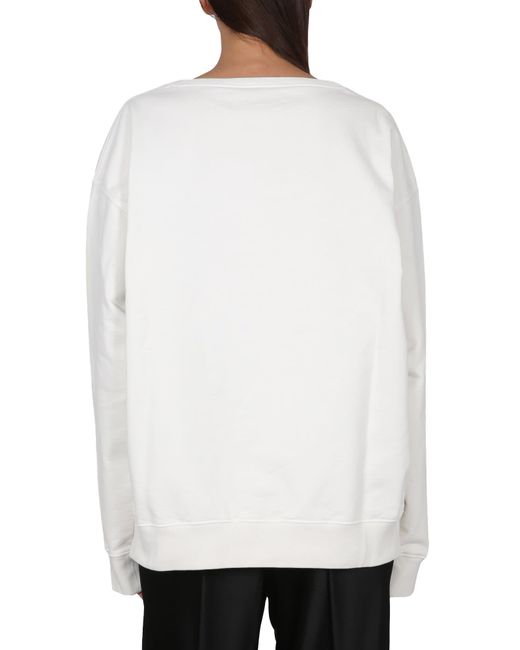 Maison Margiela White Crewneck Sweatshirt for men