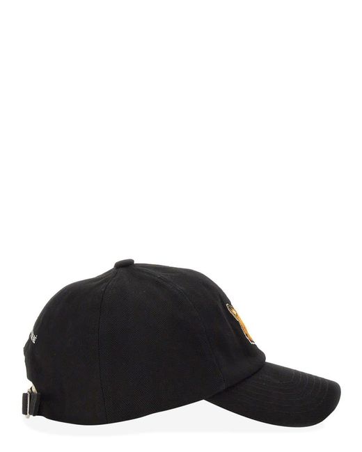 Maison Kitsuné Black Fox Head Baseball Hat for men