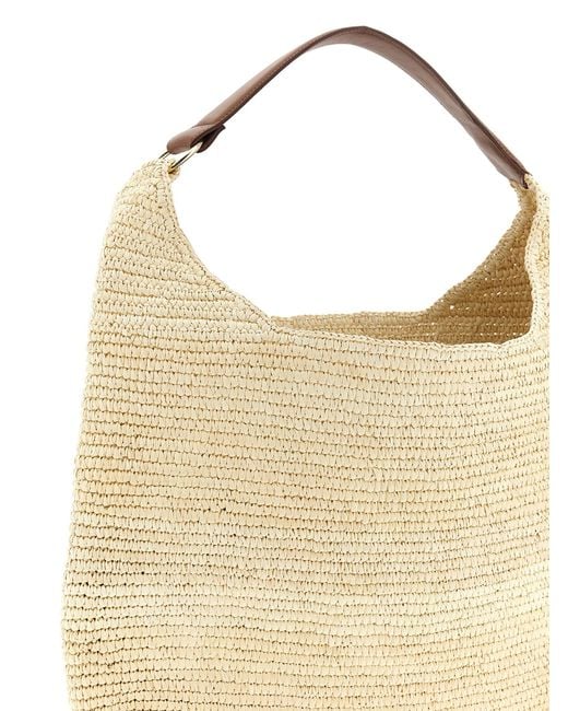 Maison Michel Natural Cristiana Shoulder Bag Raffia