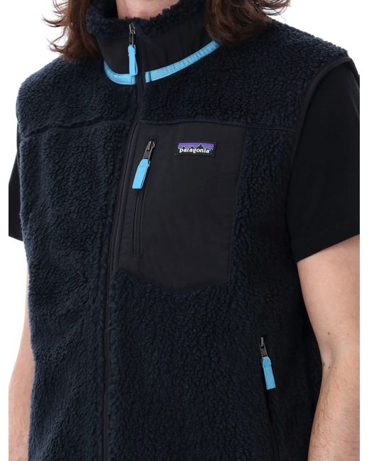 Patagonia Blue Classic Retro-X Fleece Vest for men