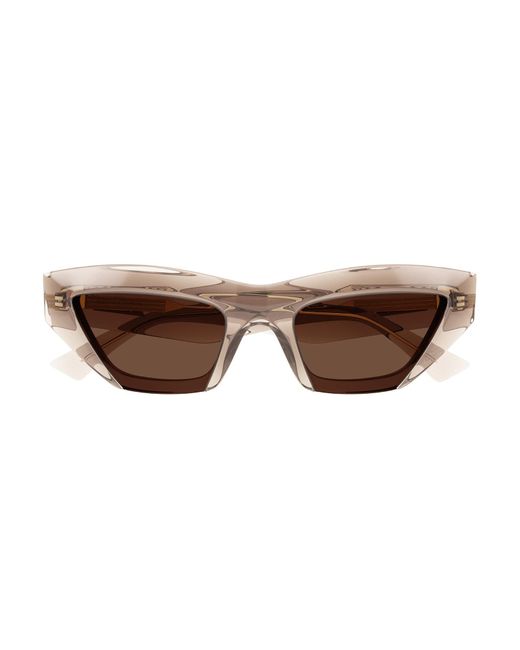 Bottega Veneta Brown Cat-eye Frame Sunglasses