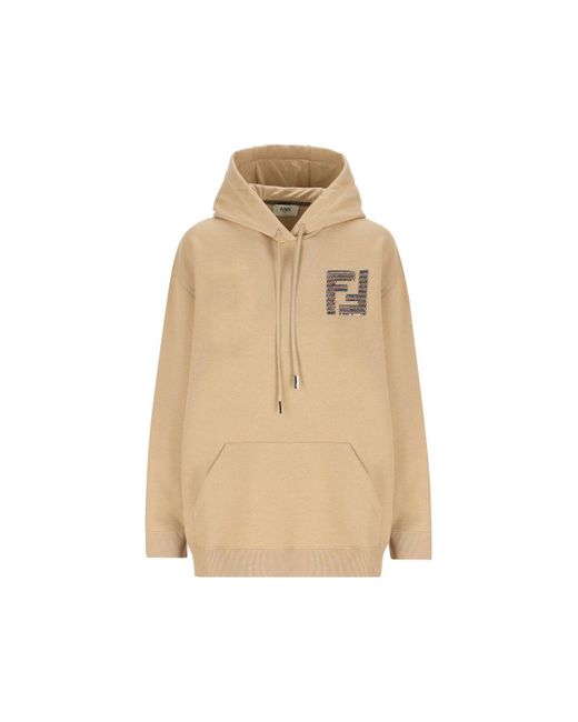 Hoodie with embellished drawstring hotsell