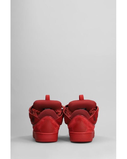 Lanvin Red Curb Sneakers for men