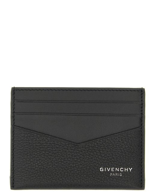 Givenchy Black Grained Leather Card Holder for men