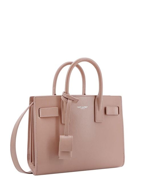 Saint Laurent Pink Sac De Jour Nano Bag In Smooth Leather