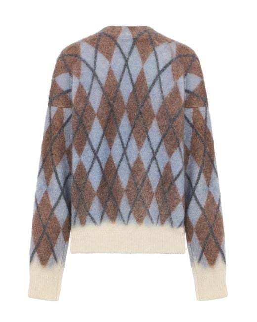 Acne Blue Cardigan Mohair Blend Cardigans