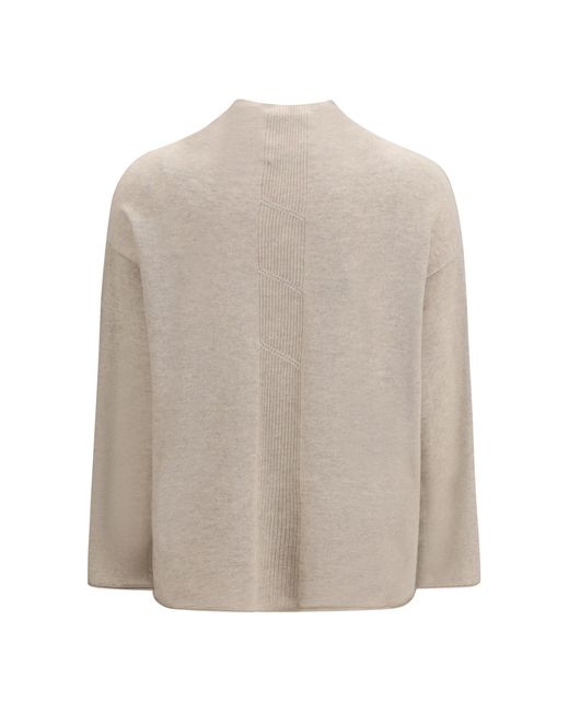 Max Mara Pure White Cashmere Sweater Kashmir/Capra Hircus