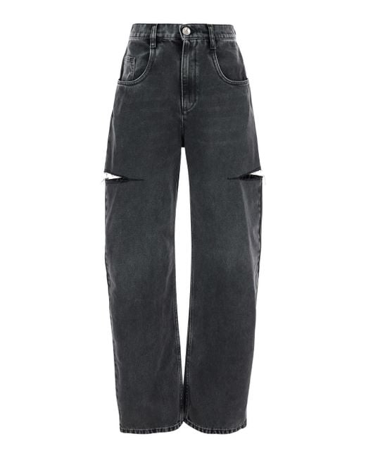 Maison Margiela Blue Five-Pocket Style Jeans With Rips