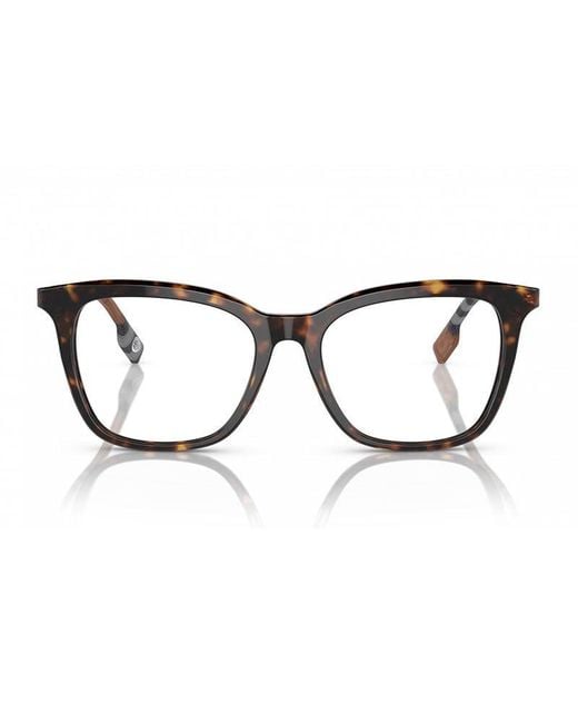 Burberry Brown Eyeglasses Square Full Rim, Dark Frame And Clear Demo Lenses Lens Be23904017
