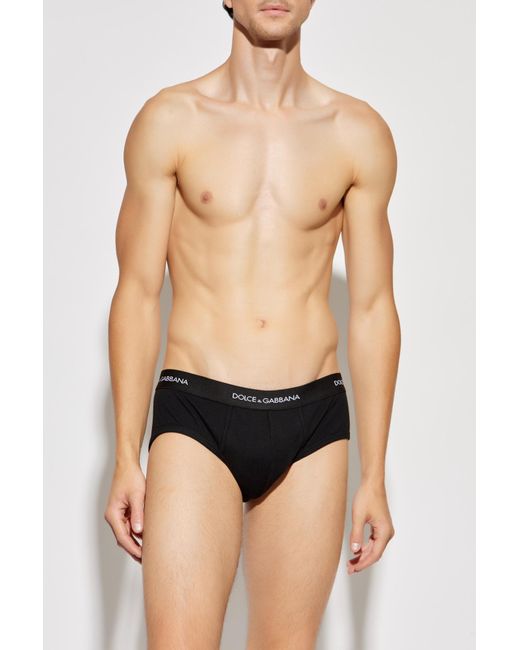 Dolce & Gabbana Black Dolce & Gabbana 2-Pack Briefs for men