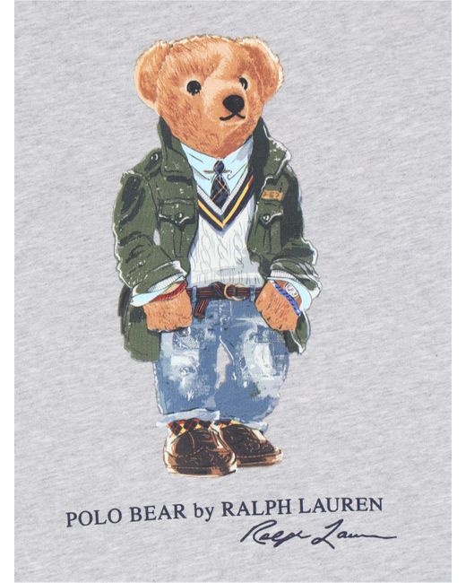 Ralph Lauren White Polo Bear T-Shirt for men