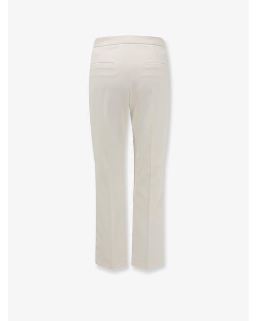 Elisabetta Franchi White Trousers Essentials Polyester