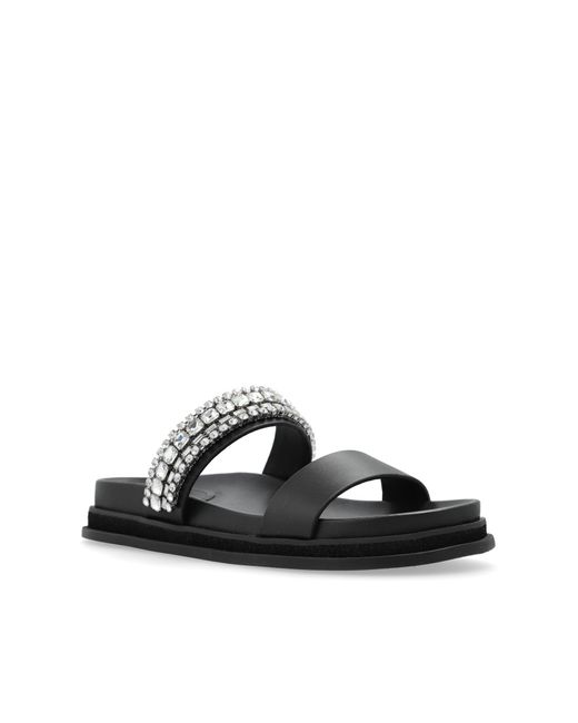 Jimmy Choo White "Jodi" Slides