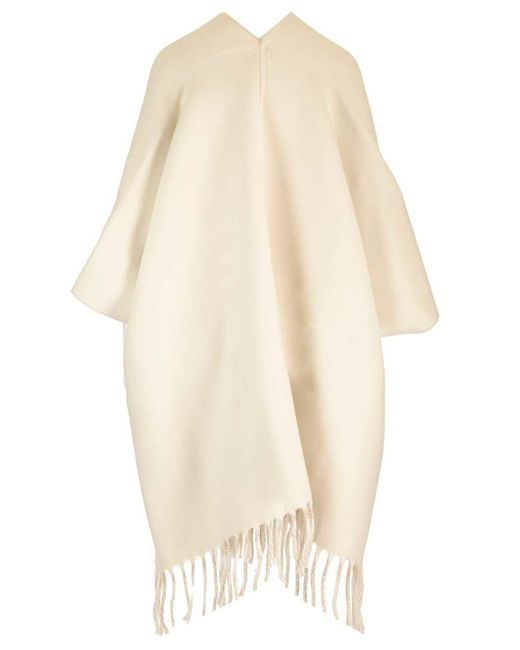 Brunello Cucinelli Natural Wool And Cashmere Poncho