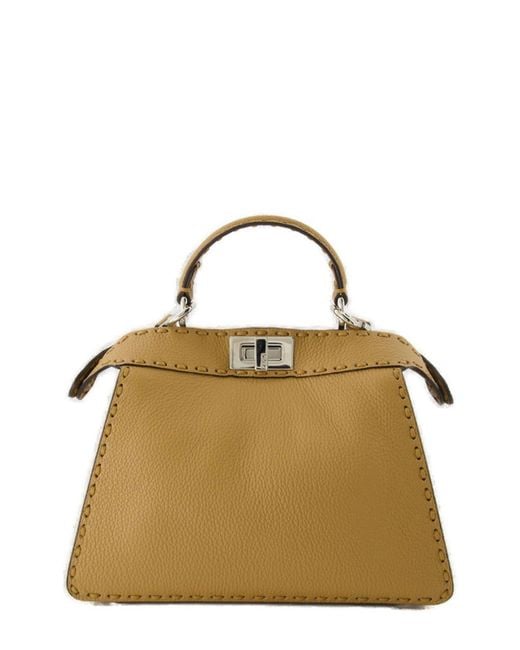 Fendi Metallic Peekaboo Iseeu Small Tote Bag