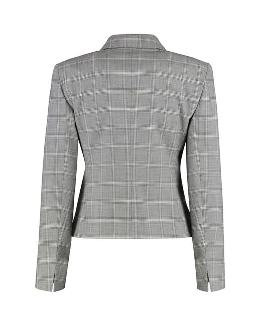 Max Mara Gray Jacket Manto Virgin Wool Blazers