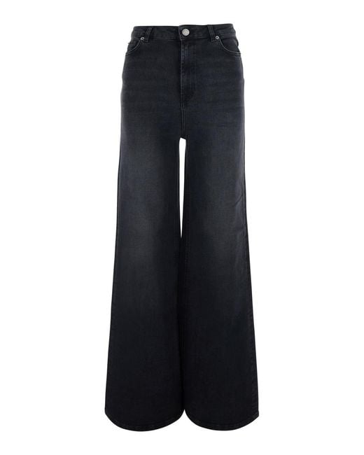 Twinset Blue High-Waisted Jeans Cotton