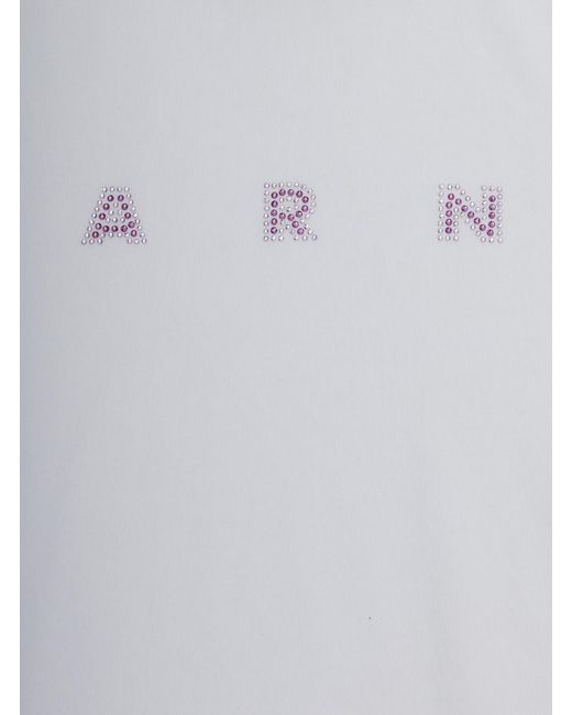 Marni White Cotton T-Shirt T-Shirts