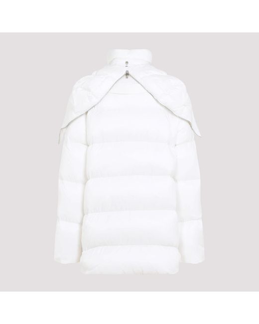 Moncler White Hooded Cyclopic Jacket