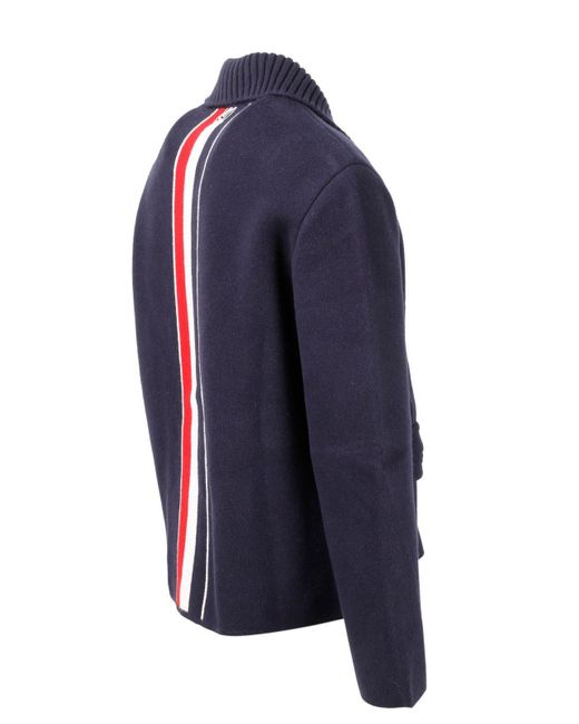 Thom Browne Blue Rwb Striped Buttoned Jacket for men