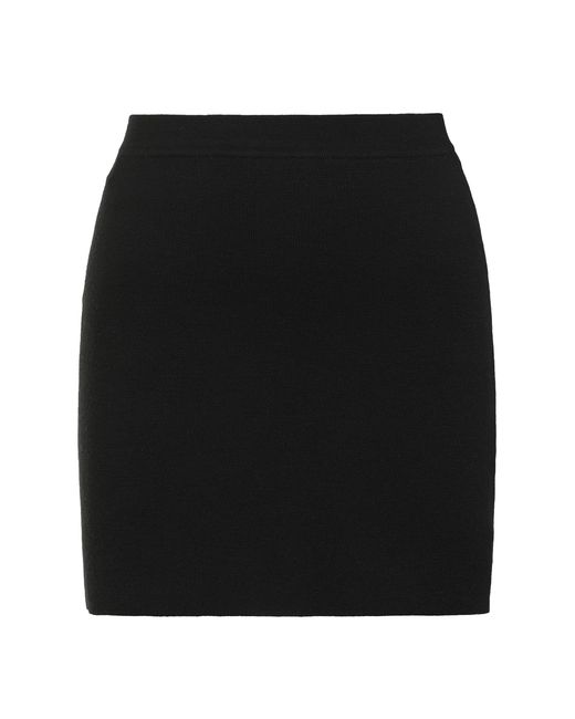 Khaite Black Knitted Mini Skirt Polyamide